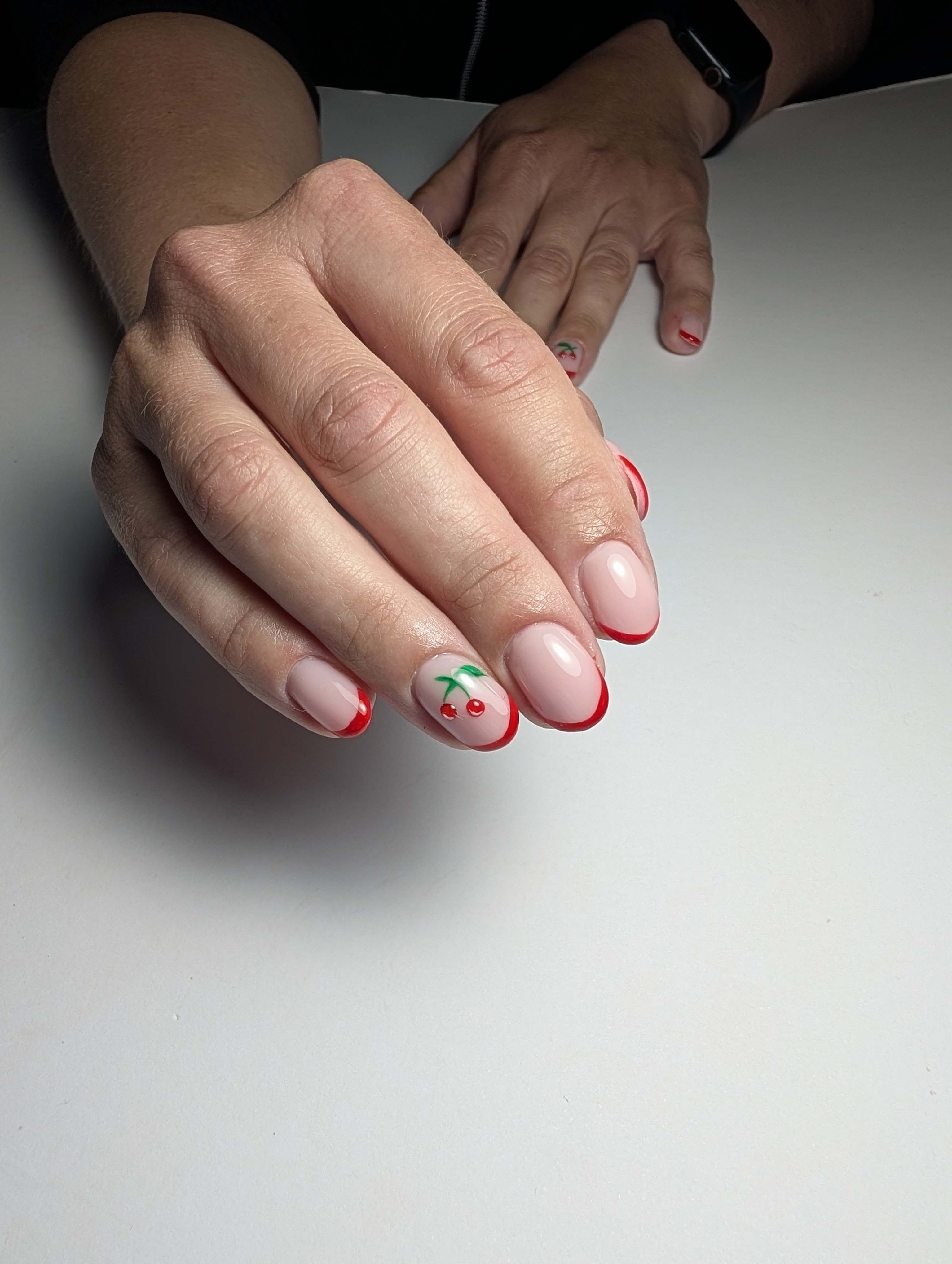 BIAB nails with rose glitter by Body Of Princess Paula Szumacher in Ipswich
